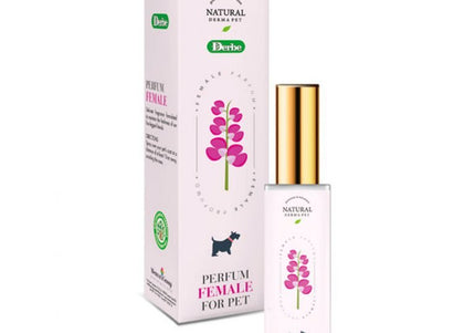 Bottle of dog and cat perfume for female pets, scented with floral & chypre base 30ml