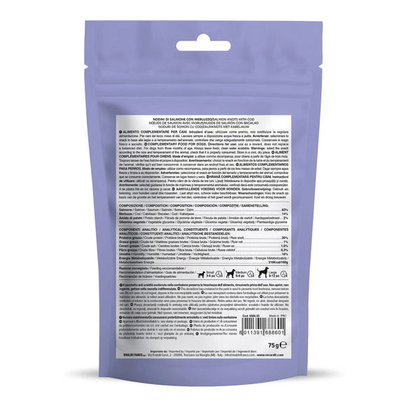 Record ProIn Double Protein Salmon and Cod Dog Snack Treats - 75 g