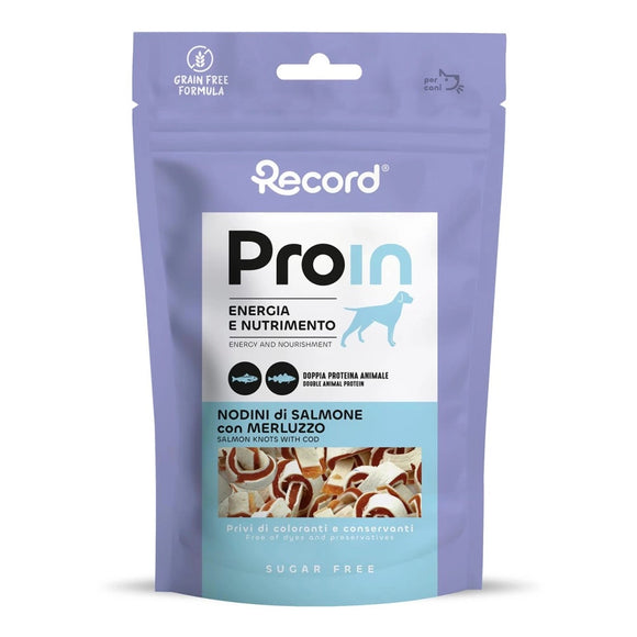 Record ProIn Double Protein Salmon and Cod Dog Snack Treats - 75 g