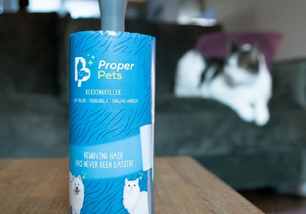 Proper Pets Lint Roller – 48 Self-Adhesive Sheets, Fast Hair Removal Tool