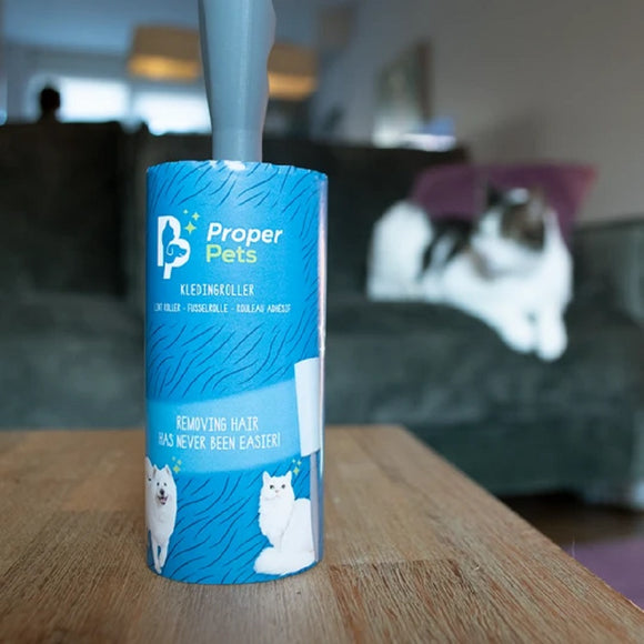 Proper Pets Lint Roller – 48 Self-Adhesive Sheets, Fast Hair Removal Tool