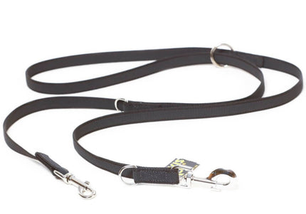 Julius K9 Color & Gray Supergrip Leash 2x220cm – Removable Anti-Slip Black Lead, Durable Design