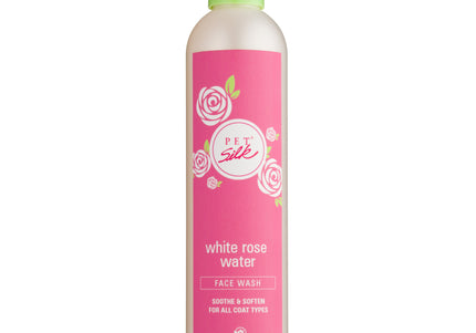 Pet Silk White Rose Water Face Wash 300ml – Concentrated Gentle Cleanser with Rose Extract, 1:16 Dilution