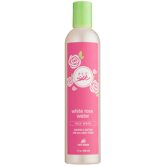 Pet Silk White Rose Water Face Wash 300ml – Concentrated Gentle Cleanser with Rose Extract, 1:16 Dilution
