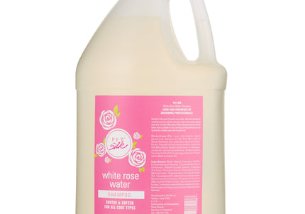 Pet Silk White Rose Shampoo – Concentrated Silk-Infused Formula, 1:16 Dilution, 3.8L Bottle