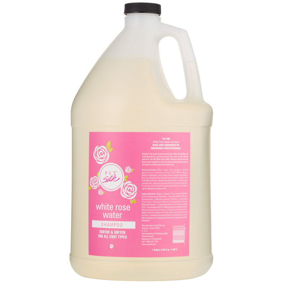 Pet Silk White Rose Shampoo – Concentrated Silk-Infused Formula, 1:16 Dilution, 3.8L Bottle