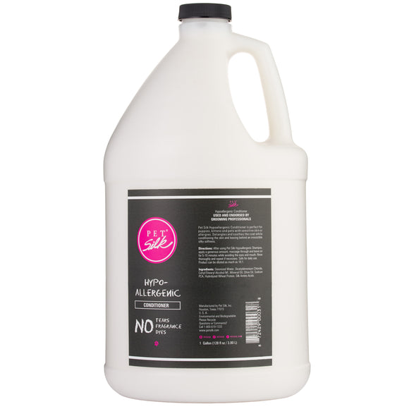 Pet Silk Hypoallergenic Conditioner – Fragrance-Free Silk Formula, Concentrated 1:16, 3.8L