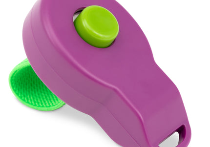 PetSafe Click-R Training Clicker – Ergonomic Purple Design, Durable and Easy to Use