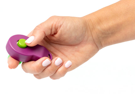 PetSafe Click-R Training Clicker – Ergonomic Purple Design, Durable and Easy to Use