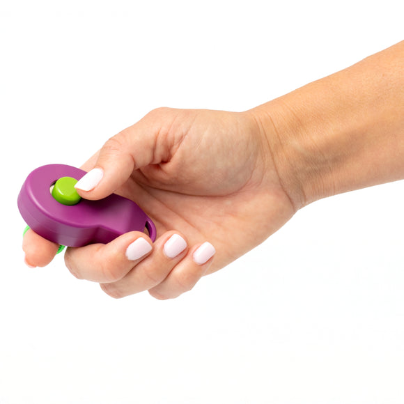 PetSafe Click-R Training Clicker – Ergonomic Purple Design, Durable and Easy to Use