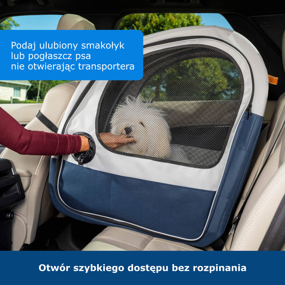 PetSafe Happy Ride Collapsible Travel Carrier – Large Car Seat, Lightweight Design, Up to 27kg