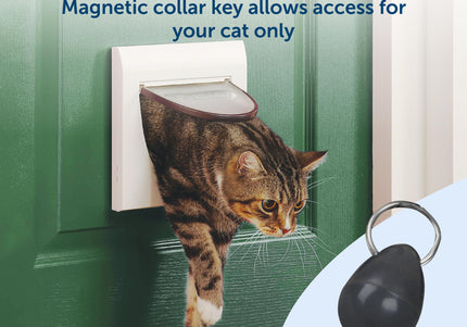 PetSafe Staywell Magnetic Classic Cat Flap – Secure Magnetic Lock, Durable Design