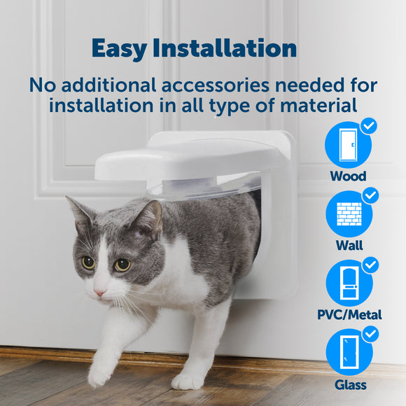 PetSafe Petporte Cat Smart Flap – Microchip-Activated Secure Entry Door, Advanced Access Control