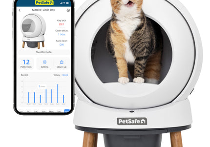 PetSafe SmartSpin Self-Cleaning Litter Box – Wi-Fi Enabled, Smartphone Controlled, Hassle-Free Maintenance