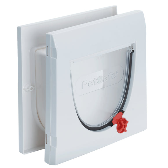 PetSafe Staywell Classic Cat Flap with Tunnel – White, 4-Way Locking, Versatile Entry Solution