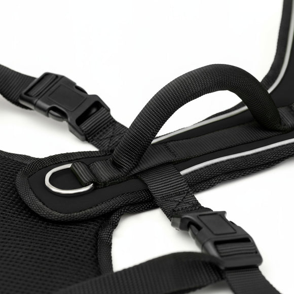 PetSafe Easy Sport Harness Black – Pressure-Free Adjustable Dog Harness, Small Size