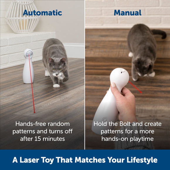 PetSafe Bolt Automatic Laser Light – Interactive Cat Toy with Manual and Auto Modes
