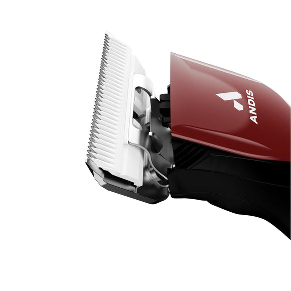 Andis Pulse ZR II Red Cordless Clipper – 5-Speed, 2 Batteries, Wide CeramicEdge Blade 0.5mm