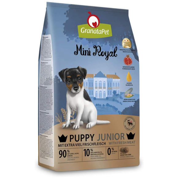 GranataPet Mini Royal Junior Dry Food – Grain-Free Poultry and Salmon Blend, 1kg, Nutrient-Rich Formula