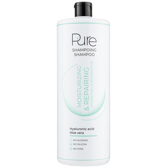Diamex Pure Moisturizing & Repairing Shampoo – Hyaluronic Acid Formula, 1L, Hydrating and Restorative Care