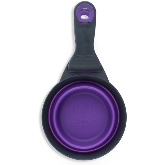 Dexas Collapsible KlipScoop 3in1 Large 473ml – Foldable Food Scoop with Bag Clip, Purple