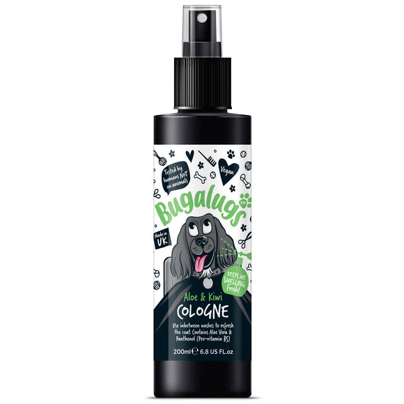 Bugalugs Aloe & Kiwi Cologne – Refreshing Perfumed Spray with Fruity Scent, 200ml Bottle