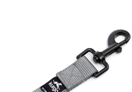 Kurgo Quantum 2.0 Leash – Versatile 6-in-1 Reversible Design, Adjustable Black Nylon