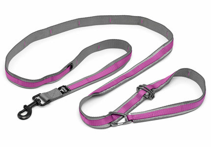 Kurgo Quantum 2.0 Leash – Versatile 6-in-1 Reversible Design, Adjustable Black Nylon