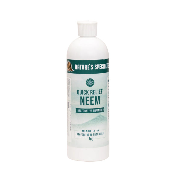 Nature's Specialties Quick Relief Medicated Shampoo with Neem Oil, Concentrate 1:8, 473ml – Fast-Acting Soothing Formula