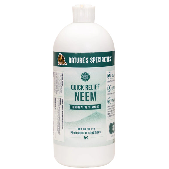 Nature's Specialties Quick Relief Medicated Shampoo – Neem Oil Formula, Concentrate 1:8, 946ml