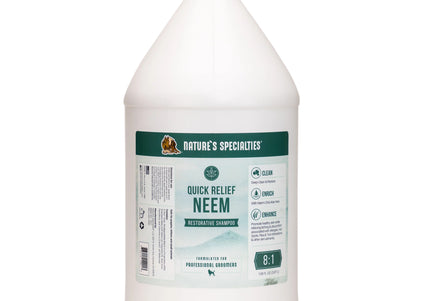 Nature's Specialties Quick Relief Medicated Shampoo with Neem Oil, Concentrate 1:8, 3.8L – Soothing Formula