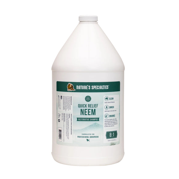 Nature's Specialties Quick Relief Medicated Shampoo with Neem Oil, Concentrate 1:8, 3.8L – Soothing Formula