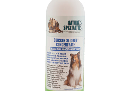 Nature's Specialties Quicker Slicker Concentrate – Conditioning Detangler, 1:15 Formula, 473ml Bottle