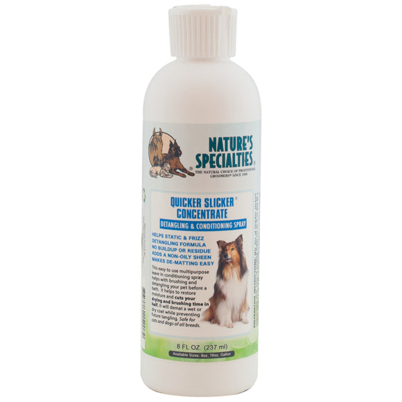 Nature's Specialties Quicker Slicker Concentrate – Conditioning Detangler, 1:15 Formula, 237ml Bottle