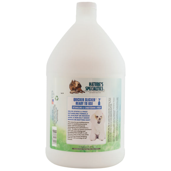 Nature's Specialties Quicker Slicker Detangling Conditioning Spray 3.8L – Fast-Acting, Coat-Smoothing Formula