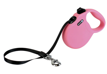 Alcott Wanderer Retractable Leash 5m Pink – Medium, Durable Tangle-Free Design