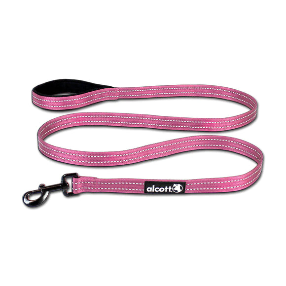 Alcott Adventure Leash 180cm Pink – Reflective Webbing, Large Size, Durable Design