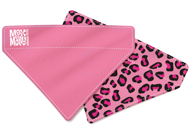Max&Molly Reversible Bandana Leopard Pink – Double-Sided Large Scarf, Soft Fabric