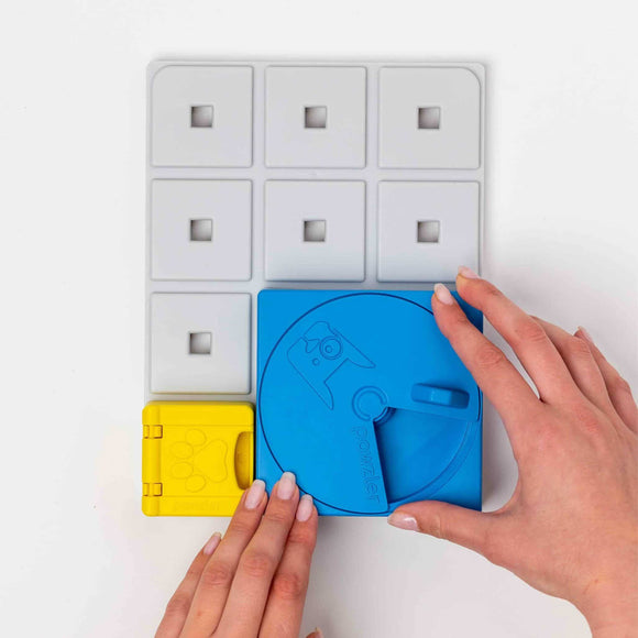 Pawzler Interactive Dog Puzzle Rainbow Set – Modular Enrichment Toy, 8-Piece Colorful Design