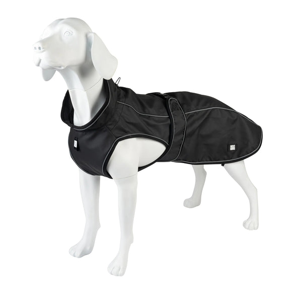 Max&Molly Matrix 2.0 Dog Raincoat – Black Waterproof Jacket, XXS, Lightweight Design