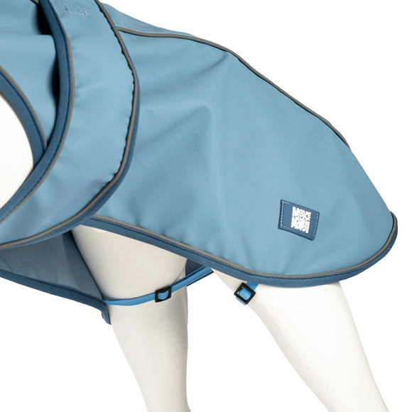 Max&Molly Matrix 2.0 Ocean Dog Raincoat – Waterproof Blue Jacket, XXS Size