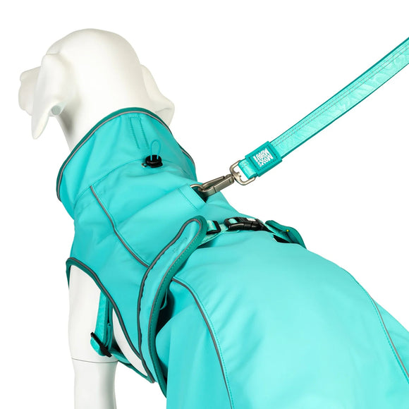 Max&Molly Matrix 2.0 Turquoise Dog Raincoat – Lightweight Waterproof Jacket, Small Size