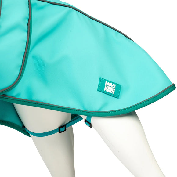 Max&Molly Matrix 2.0 Turquoise Dog Raincoat – Lightweight Waterproof Jacket, Small Size