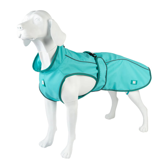 Max&Molly Matrix 2.0 Turquoise Dog Raincoat – Lightweight Waterproof Jacket, Small Size