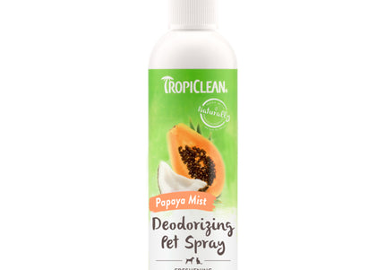 Tropiclean Papaya Mist Deodorizing Spray 236ml – Refreshing Scented Formula, Fur Odor Control