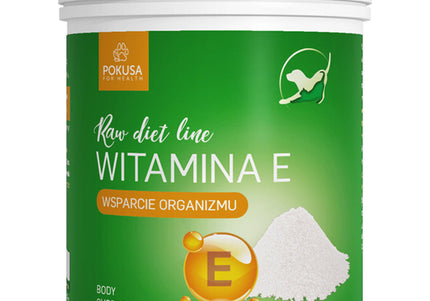 Pokusa Raw Diet Line Vitamin E Powder 300g – Antioxidant Supplement, Easy-Mix Formula