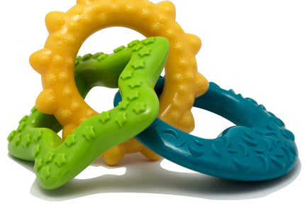 Nylabone Puppy Teething Rings – Bacon Flavor Durable Chew Toy for Soothing Gums