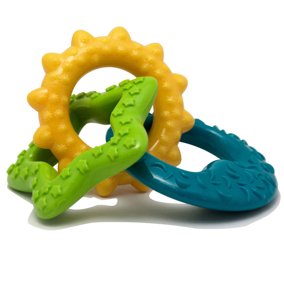 Nylabone Puppy Teething Rings – Bacon Flavor Durable Chew Toy for Soothing Gums