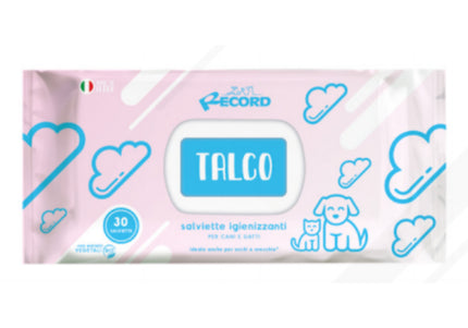 Record Salviette Talco Universal Grooming Wipes – Talc Scented, Multi-Area Cleaning, 80 Pack