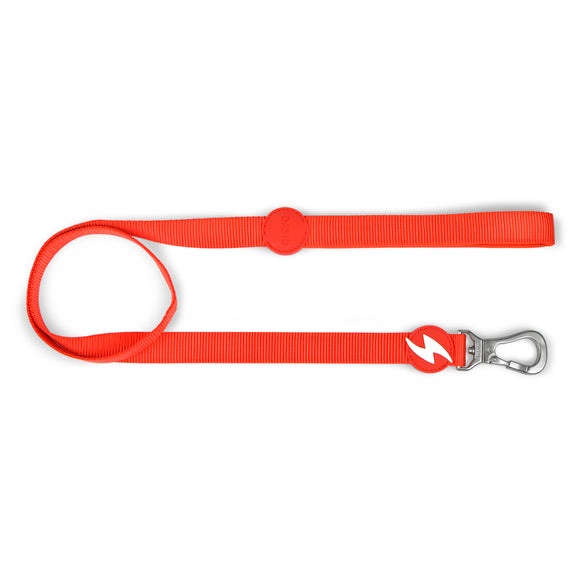 Dashi Solid Leash Red 120cm – Durable Nylon City Dog Leash, Medium Size, Vibrant Color